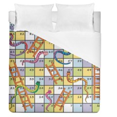 Snakes Ladders Game Board Duvet Cover (queen Size) by Mariart