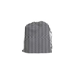 Vertical Lines Waves Wave Chevron Small Black Drawstring Pouches (xs)  by Mariart