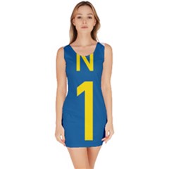 South Africa National Route N1 Marker Sleeveless Bodycon Dress by abbeyz71