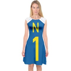South Africa National Route N1 Marker Capsleeve Midi Dress by abbeyz71