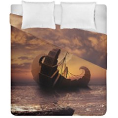 Steampunk Fractalscape, A Ship For All Destinations Duvet Cover Double Side (california King Size)