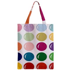 Brights Pastels Bubble Balloon Color Rainbow Zipper Classic Tote Bag