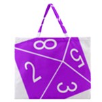 Number Purple Zipper Large Tote Bag