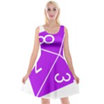 Number Purple Reversible Velvet Sleeveless Dress