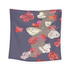 Original Butterfly Carnation Square Tapestry (small)