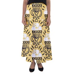 Trophy Beers Glass Drink Flared Maxi Skirt by Mariart