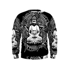 Ornate Buddha Kids  Sweatshirt by Valentinaart
