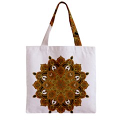 Ornate Mandala Zipper Grocery Tote Bag by Valentinaart