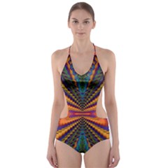 Casanova Abstract Art Colors Cool Druffix Flower Freaky Trippy Cut-out One Piece Swimsuit by BangZart