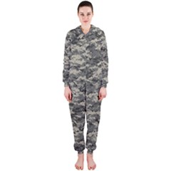 Us Army Digital Camouflage Pattern Hooded Jumpsuit (ladies)  by BangZart