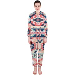 Aztec Pattern Copy Hooded Jumpsuit (ladies)  by BangZart