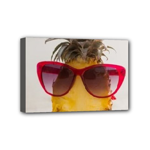 Pineapple With Sunglasses Mini Canvas 6  X 4  by LimeGreenFlamingo
