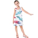 Watercolor Feather Background Kids  Sleeveless Dress View1