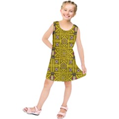 Stars And Flowers In The Forest Of Paradise Love Popart Kids  Tunic Dress by pepitasart