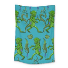 Swamp Monster Pattern Small Tapestry by BangZart