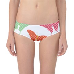 Beautiful Colorful Polka Dot Butterflies Clipart Classic Bikini Bottoms by BangZart