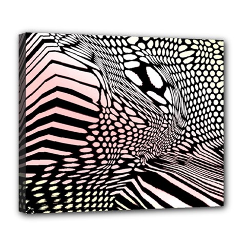 Abstract Fauna Pattern When Zebra And Giraffe Melt Together Deluxe Canvas 24  X 20   by BangZart