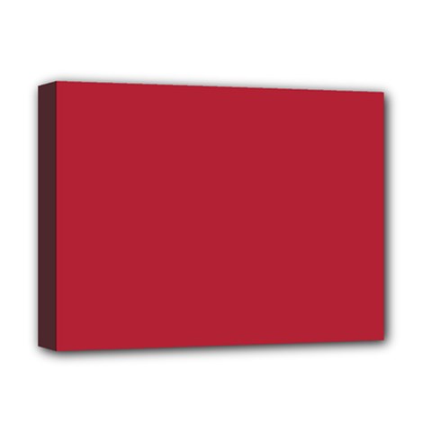 Usa Flag Red Blood Red Classic Solid Color  Deluxe Canvas 16  X 12   by PodArtist