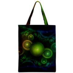 Retrotacular Rainbow Dots In A Fractal Microscope Zipper Classic Tote Bag by jayaprime