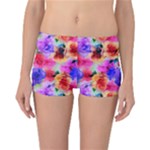 Floral Pattern Background Seamless Reversible Boyleg Bikini Bottoms