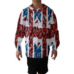 Fun And Unique Illustration Of The Uk Union Jack Flag Made Up Of Cartoon Ladybugs Hooded Wind Breaker (kids) by BangZart