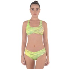 Paint On A Yellow Background                         Criss Cross Bikini Set by LalyLauraFLM