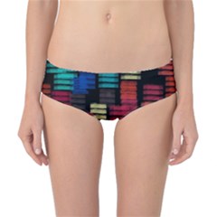 Colorful Horizontal Paint Strokes                         Classic Bikini Bottoms by LalyLauraFLM