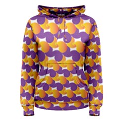 Purple And Yellow Abstract Pattern Women s Pullover Hoodie