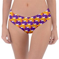Purple And Yellow Abstract Pattern Reversible Classic Bikini Bottoms