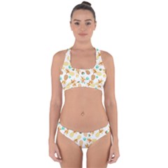 Seamless Summer Fruits Pattern Cross Back Hipster Bikini Set by TastefulDesigns