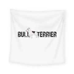 Bull Terrier  Square Tapestry (small) by Valentinaart