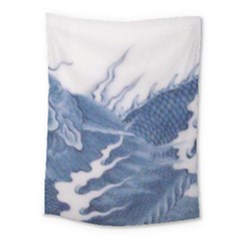 Blue Chinese Dragon Medium Tapestry by paulaoliveiradesign