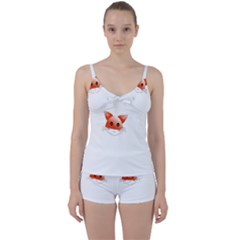 Animal Image Fox Tie Front Two Piece Tankini by BangZart