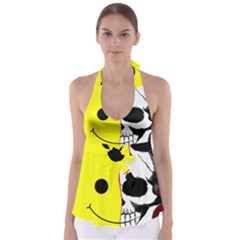 Skull Behind Your Smile Babydoll Tankini Top by BangZart