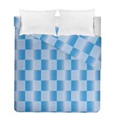 Blue Plaided Pattern Duvet Cover Double Side (full/ Double Size) by paulaoliveiradesign