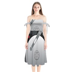 Computer Hard Disk Drive Hdd Shoulder Tie Bardot Midi Dress by BangZart