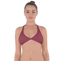 Purple Pattern Background Texture Halter Neck Bikini Top by BangZart