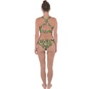 Yellow Snake Skin Pattern Cross Back Hipster Bikini Set View2