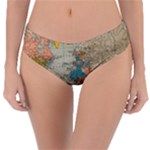 Vintage World Map Reversible Classic Bikini Bottoms