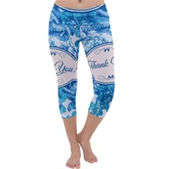 Thank You Capri Yoga Leggings by BangZart