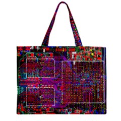 Technology Circuit Board Layout Pattern Zipper Mini Tote Bag by BangZart