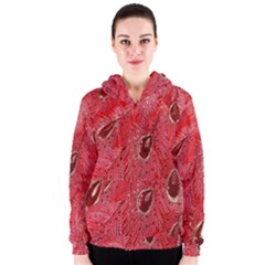 Red Peacock Floral Embroidered Long Qipao Traditional Chinese Cheongsam Mandarin Women s Zipper Hoodie by BangZart