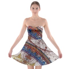 Fractal Circles Strapless Bra Top Dress by BangZart