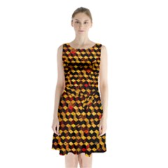 Fond 3d Sleeveless Waist Tie Chiffon Dress by BangZart