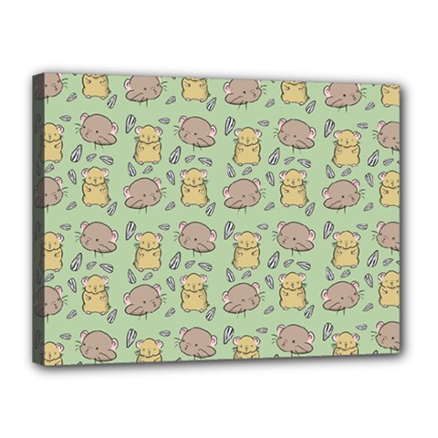 Cute Hamster Pattern Canvas 16  X 12  by BangZart