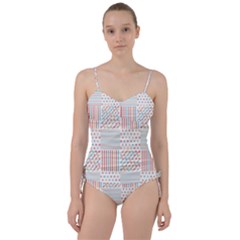 Simple Saturated Pattern Sweetheart Tankini Set by linceazul