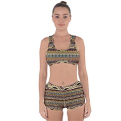 Aztec Pattern Ethnic Racerback Boyleg Bikini Set by BangZart
