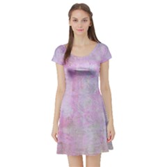 Pink Texture                           Short Sleeve Skater Dress by LalyLauraFLM