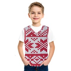 Crimson Knitting Pattern Background Vector Kids  Sportswear by BangZart