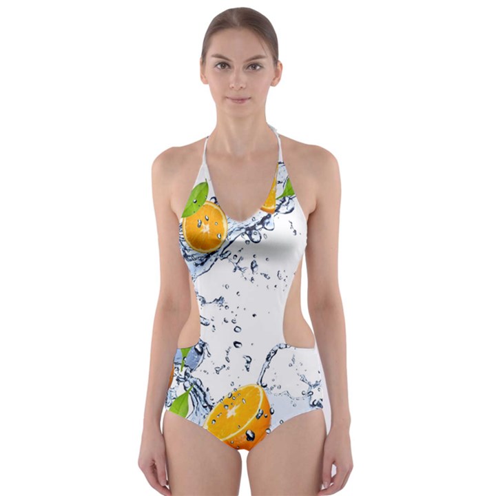 Fruits Water Vegetables Food Cut-Out One Piece Swimsuit